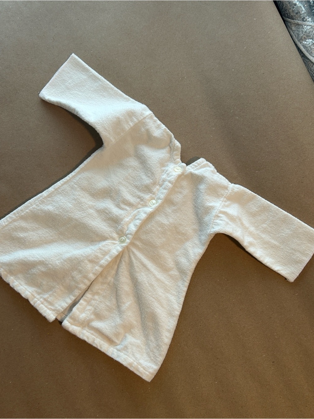 Button-Front Cloth Baby Robe - Picture 2 of 4